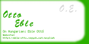 otto eble business card